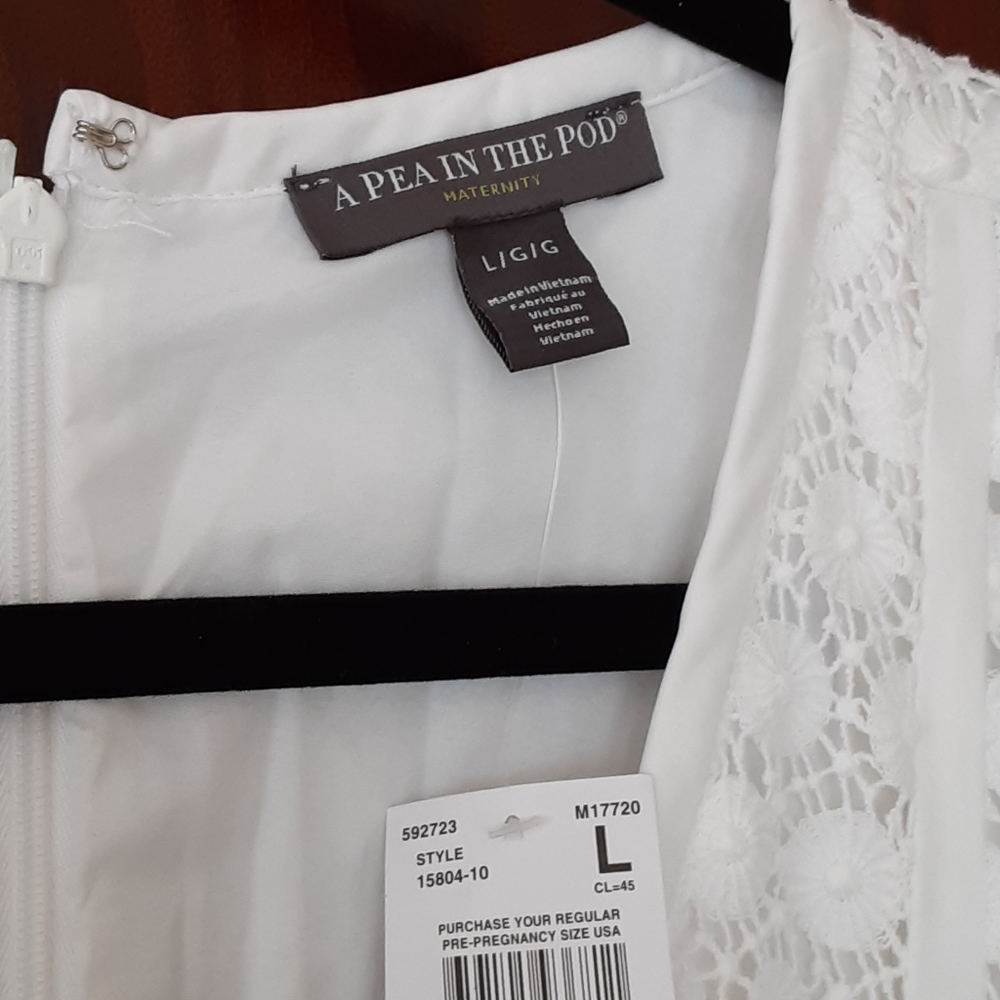 A pea in a pod pre-pregnancy dress in white - Picture 2 of 8